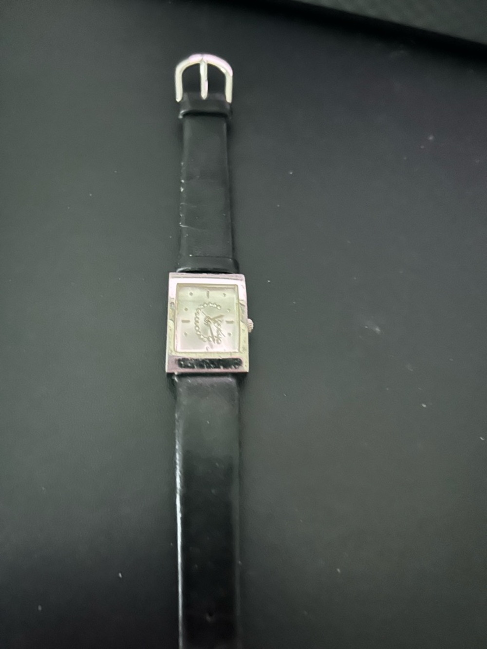 Classic Black Leather Strap Men's Watch - Silver Case